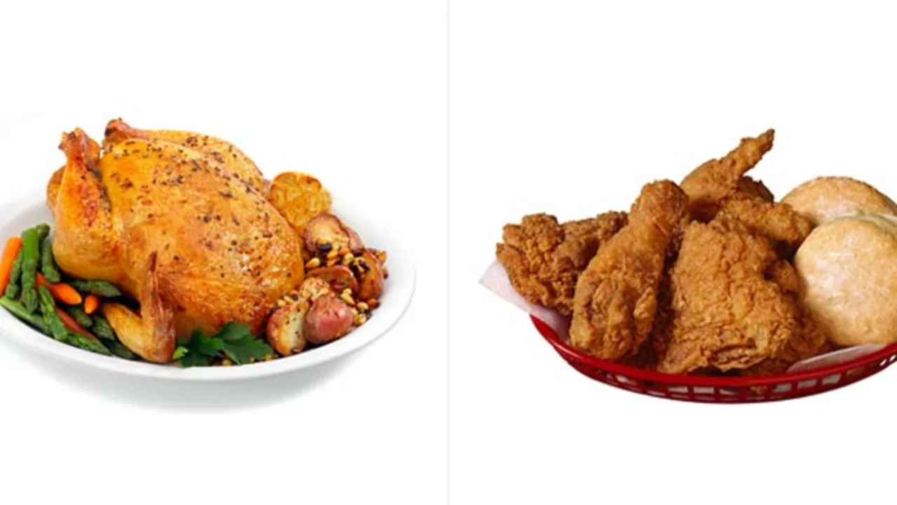 How nutritious are rotisserie chicken compared to fried chicken?