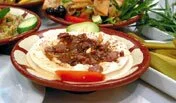 hummus with meat